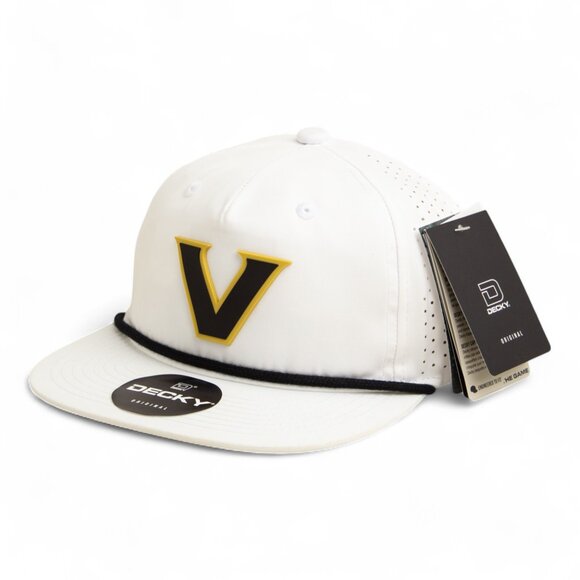 Vanderbilt Commodores Black 3D Perforated Rope Hat- White/ Black - Picture 2 of 3